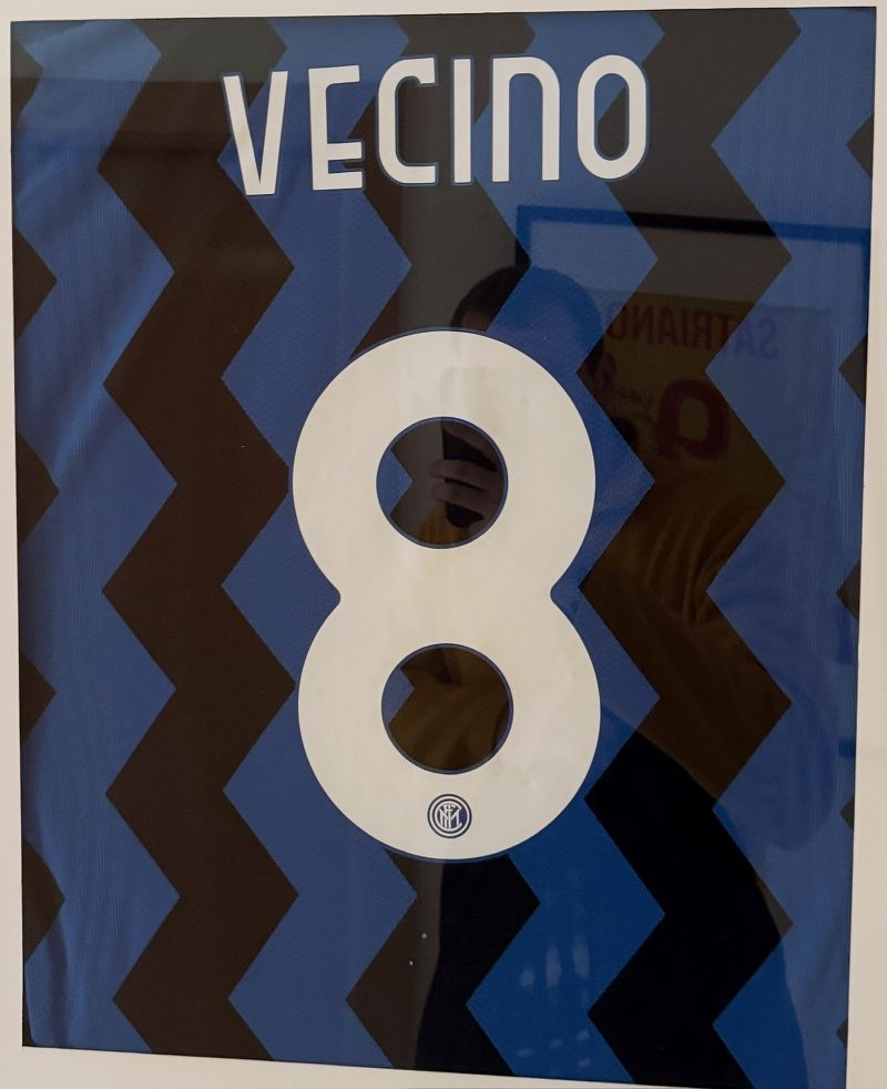 Vecino, Futbolista profesional — Camiseta firmada · FISIOBOX Barcelona